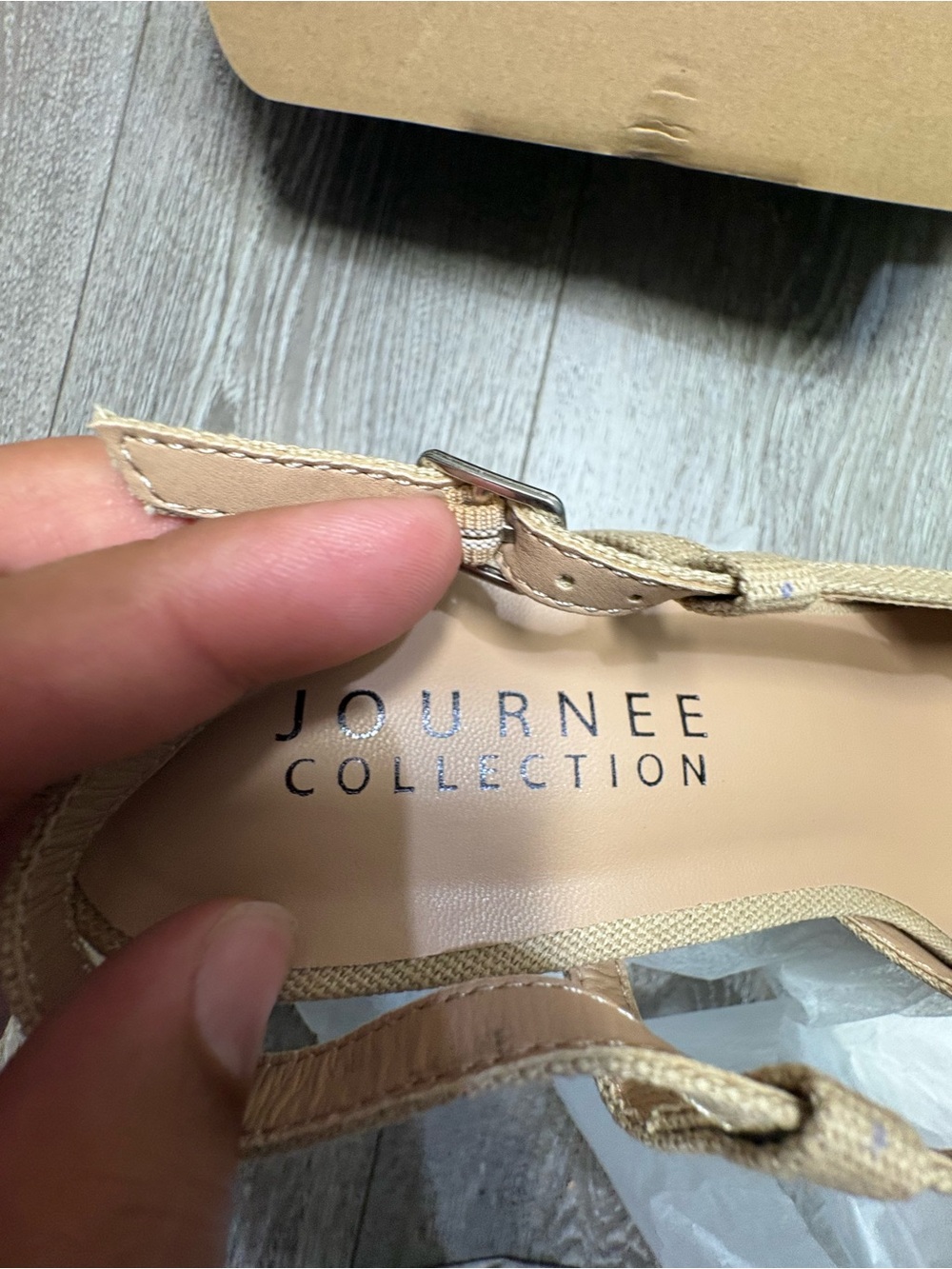Journee Collection Bow-Front Slingback Pump in Tan - Picture 9 of 12